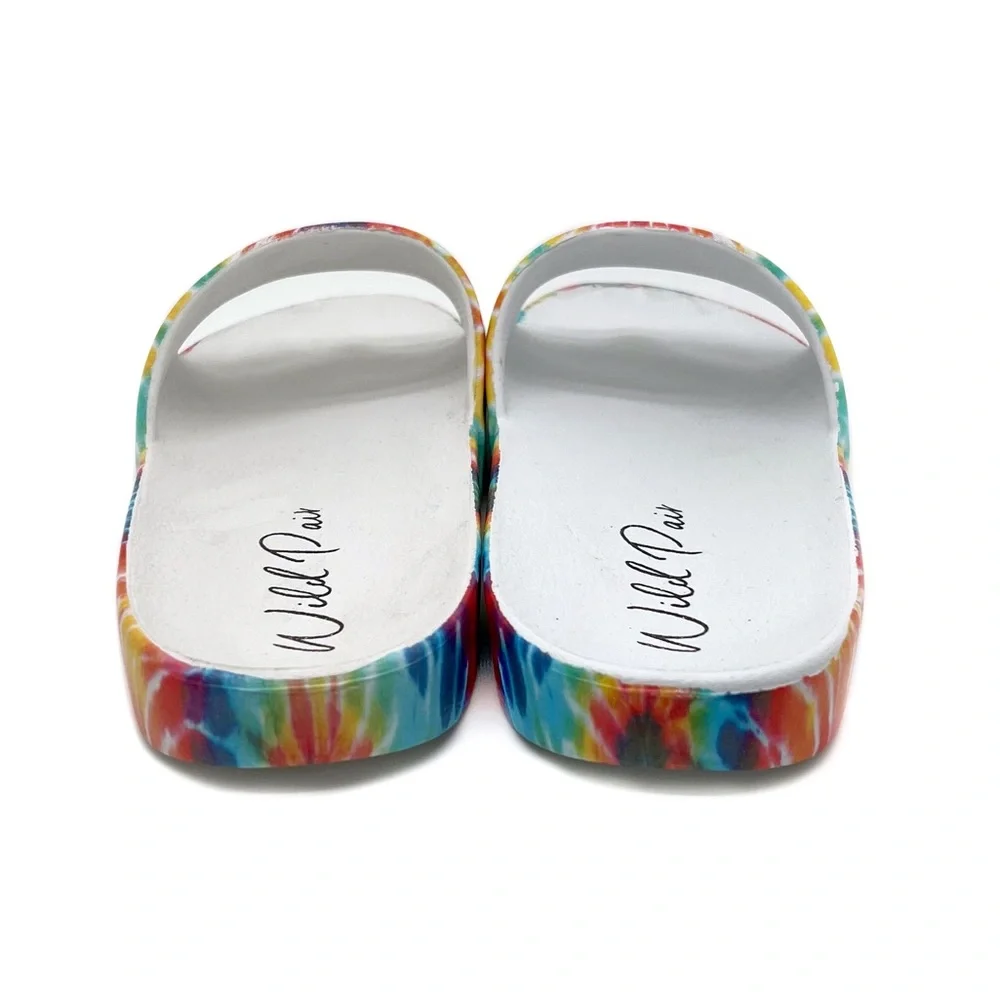 Wild Pair Slyde Tie Dye Platform Pool Slides Size 9